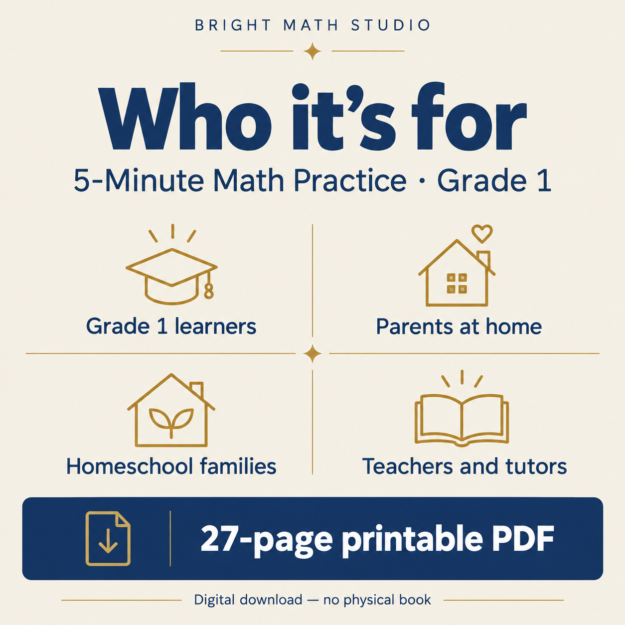 5-Minute Math Practice — intended learners and users